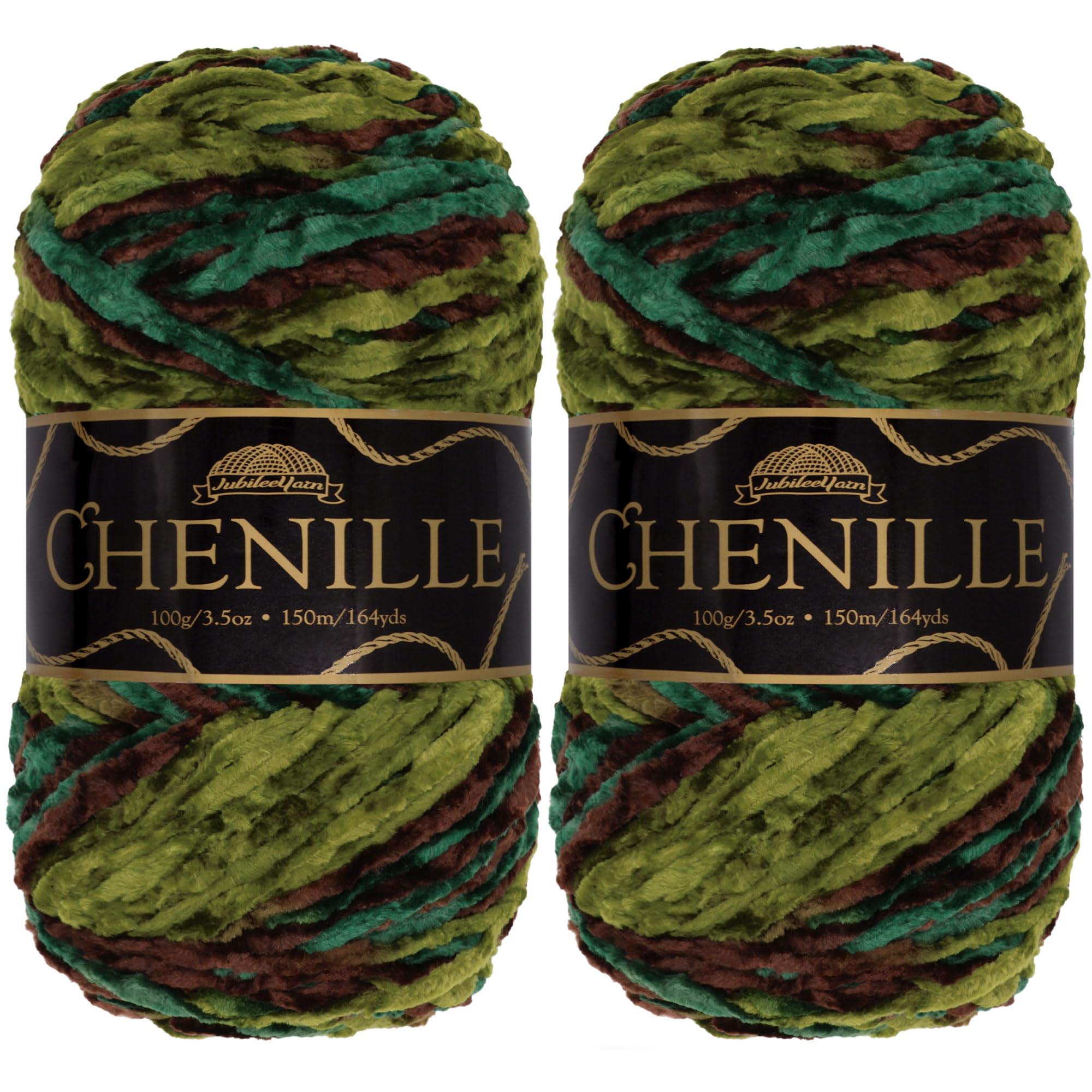 JubileeYarn Chenille Yarn - Worsted Polyester - 100g/Skein - Camelot - 2 Skeins — image 1