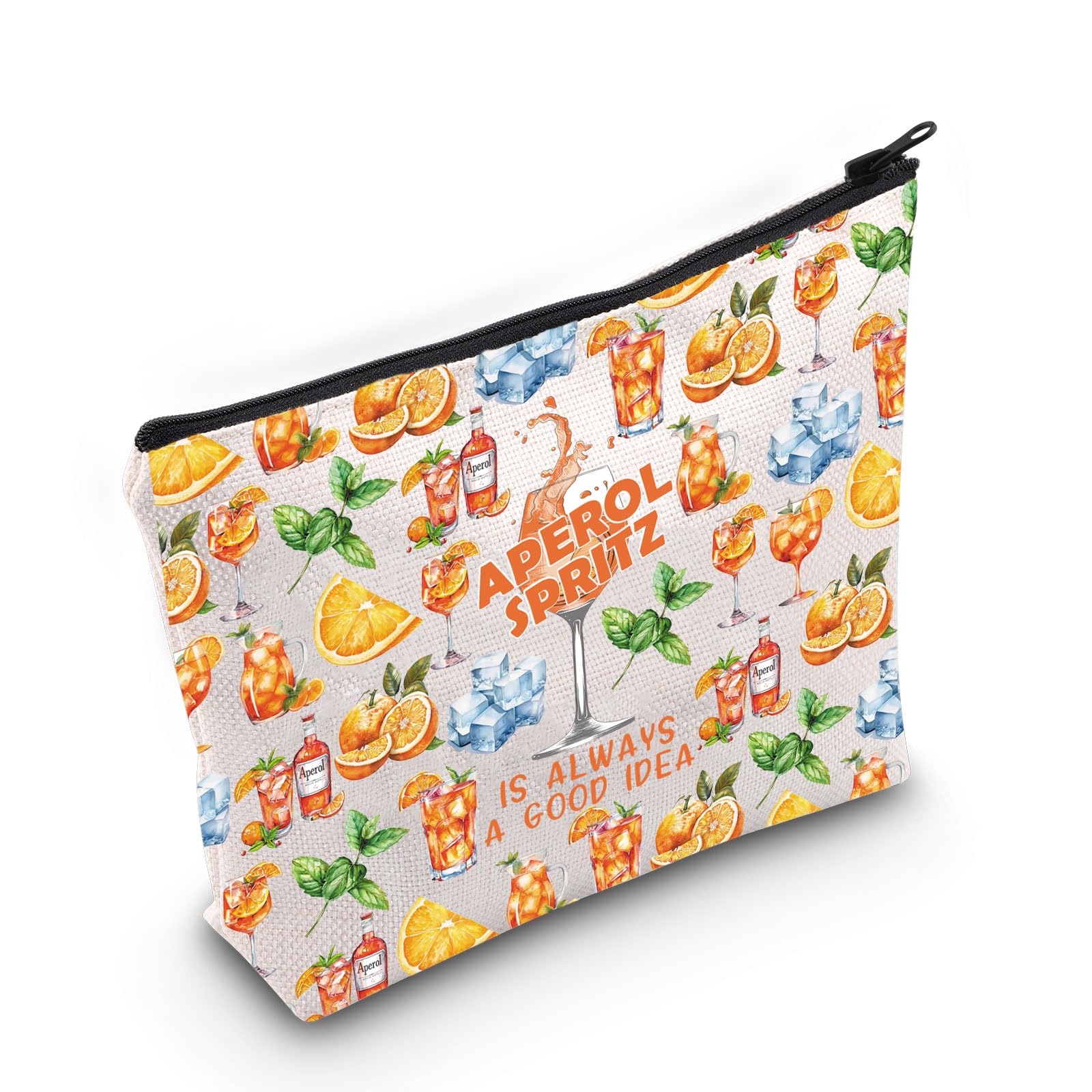PLITI Aperol Spritz Gift Cocktail Lover Gift Aperol Spritz is Always A Good Idea Aperol Spritz Bachelorette Makeup Bag (Good aperol Spritz bagU)