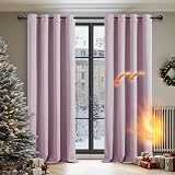 Deconovo Thermal Blackout Curtains Mustard 140x180 2 Pieces Eyelets view 2