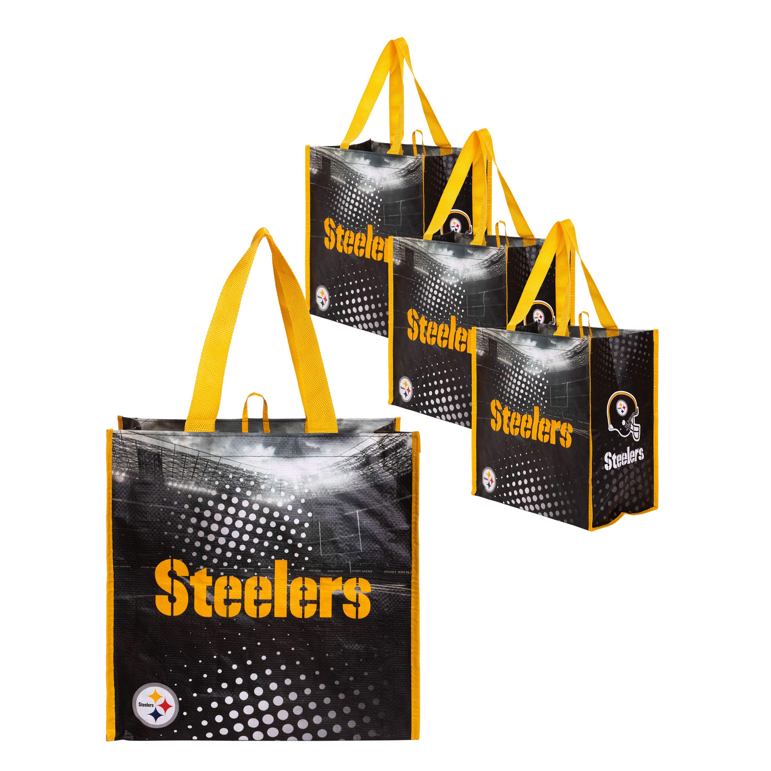 Photo 1 of ***ONLY 2***
FOCO Pittsburgh Steelers NFL 4 Pack Reusable Shopping Bags, team color, one size