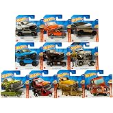 Hot Wheels HW Hot Trucks 10-Pack 1:64 Scale Die-Cast Toy Vehicles | Stickers Included, For Kids and Collectors