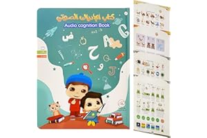 MINMEER Arabic Alphabet Book for Kids with English Translations, Learn Arabic Alphabet Number Quran, Arabic Learning Book for Beginners