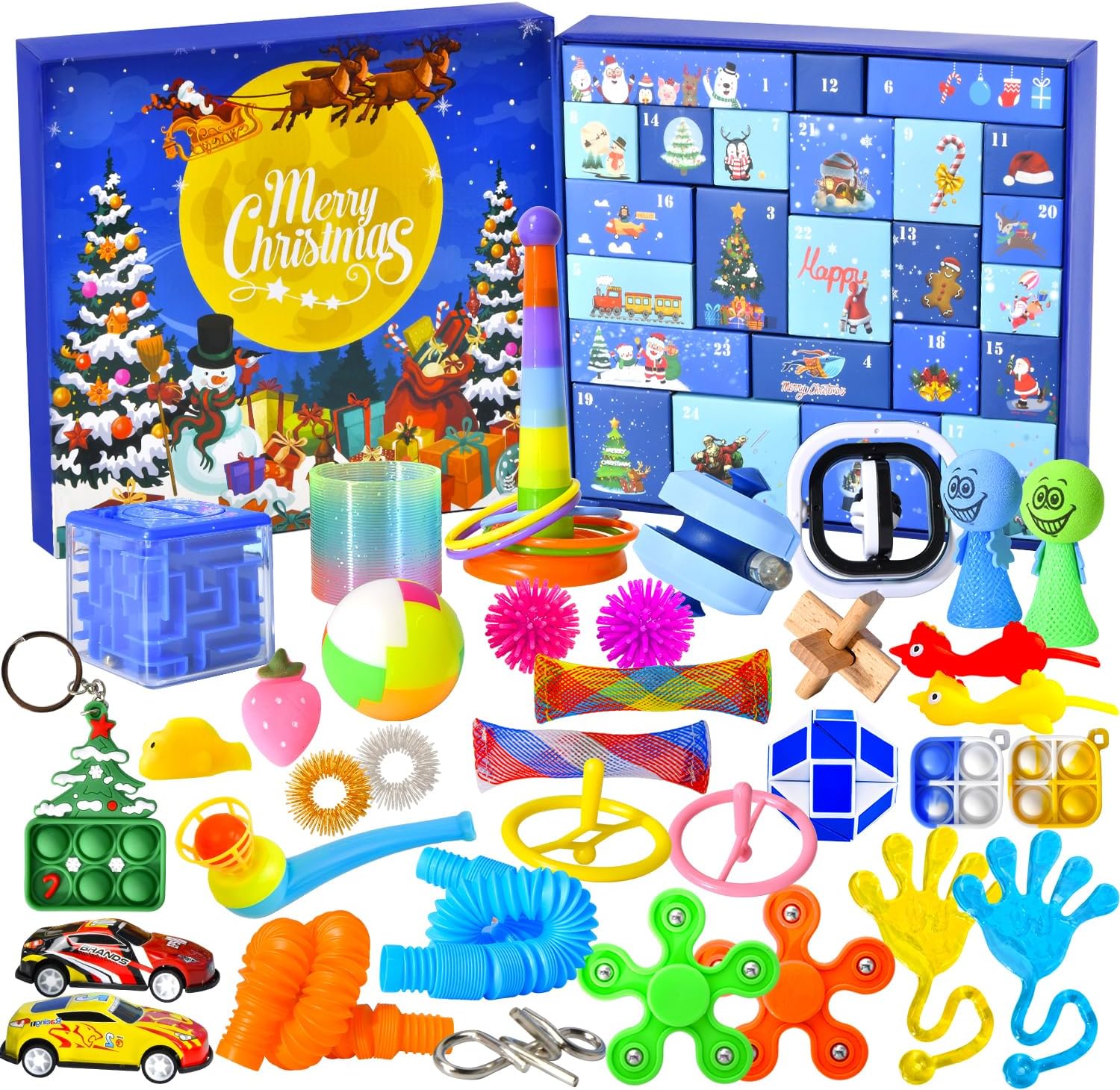 Advent Calendars - Fidget Advent Calendar 2023 for Kids Adults, Christmas Countdown Calendar with Fun & Sensory Fidget Toys, Count Down to Christmas with 24 Days of Surprises Christmas Gifts Box for Boys Girls Teens