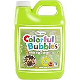 Lulu Home Concentrated Bubble Solution, 1 L/ 33.8 OZ Refill for Bubble Machines, Giant Wands, and Blowers - Up to 2.5 Gallons for Kids' Birthday Parties