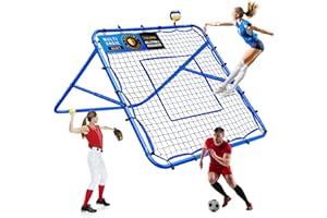 WINTHAI Volleyball Baseball Rebounder Net, Softball Rebounder Pitchback Net Quick Adjustments, Quick Adjustments Lacrosse Bounce Back Practice Equipment, Ideal for Outdoor Indoor and Backyard Training