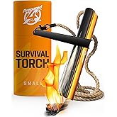 Fire Starter Survival Tool - All-in-One Flint and Steel Fire Starter Kit - Ferro Rod Fire Starter with 36" Waterproof Tinder