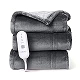CAROMIO Heated Blanket Electric Throw, Reversible
