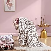 Betsey Johnson - Blanket, Buttery-Soft Throw Blanket for Couch or Bed, Boldly Plush & Oversized Bedding (Daisy Check White, 50" x 70")