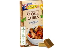 Massel Chicken Style Broth Boullion Cubes, Gluten Free, MSG Free, Dairy Free, Non GMO, 0g Trans Fat Soup Base Seasoning For Ramen, Soup, Stew, No Animal Content, 1 Pack, 105g