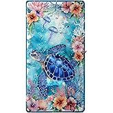 GAIIIIYOU Blue Sea Turtle Bath Towels Summer Ocean Soft Bath Sheet Absorbent Microfiber Towel for Bathroom Pool