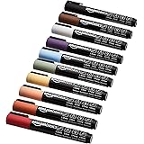 Amazon Basics Bullet/Chisel Reversible Tip Chalk Markers, Classic Colors, Bold Point