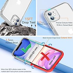 COOLQO Compatible with iPhone 11 Case, and [2 x