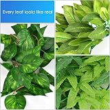 ERKOON Fishtank Green Leaves 3 Pieces Artificial Plant Set for Reptile Aquarium view 3