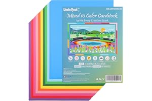 40 Sheets Mixed 10 Colors Cardstock - 8.5'' x 11'' Double-sided Cover Card Stock 65lb Printer Paper Perfect for Scrapbooking,