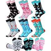 Croknit 6 Pairs Novelty Medical Assistant Socks for Women Men Nurse Week Appreciation Gift for Nurses Healthcare Workers
