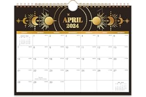 ARTFAN 2024 Calendar - 2024 Wall Calendar, January 2024 - December 2024, 11" x 8.5", 12 Monthly Calendar 2024 with Twin-Wire Binding + Hanging Hook + Unruled Blocks with Julian Dates - The Sun