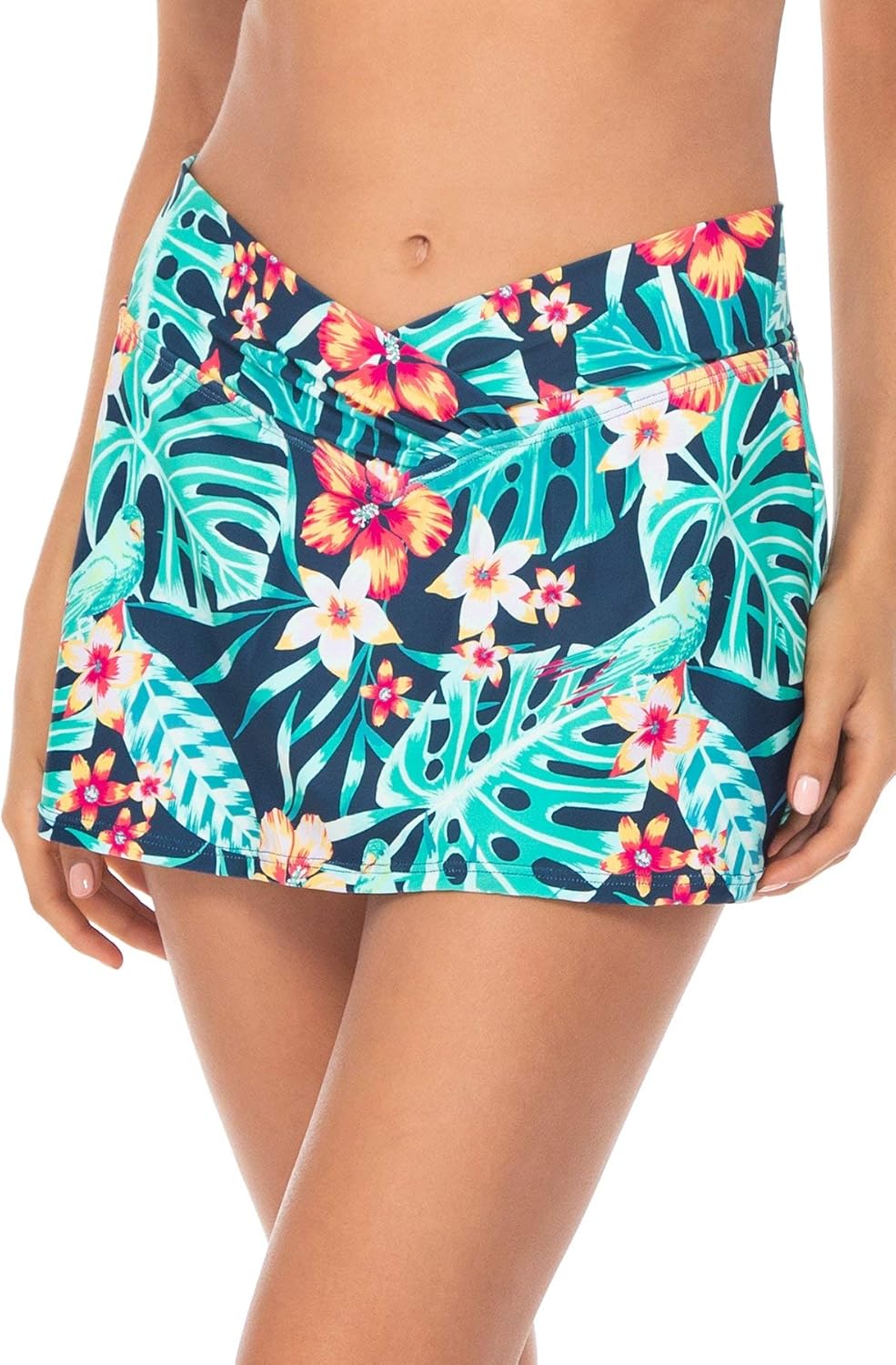 Sunsets Women's Summer Lovin Swim Skirt Bikini Bottom Swimsuit, Hibiscus Hideaway, 16 Amazon.ca