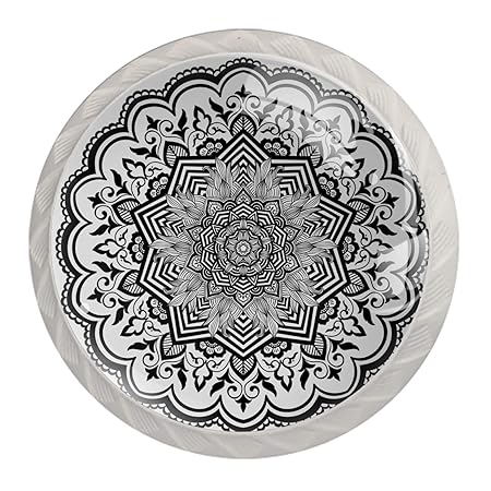 Schrankknöpfe und zieht Graues klassisches Mandala Schrankknöpfe Bunte