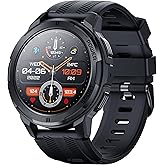 Gravity C25 1.43" AMOLED Smartwatch with Always-On Display, Bluetooth Call, AI Voice, 100+ Sports Modes, Heart Rate & Sleep Monitor, 1 ATM Waterproof, Fitness Tracker for iOS & Android (Gray)