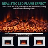 YITAHOME White 39" Free Standing Electric Fireplace Suite 7-Day Remote LED view 4