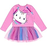 DREAMWORKS GABBY'S DOLLHOUSE Pandy Paws Cakey Cat Girls French Terry Dress Toddler to Big Kid