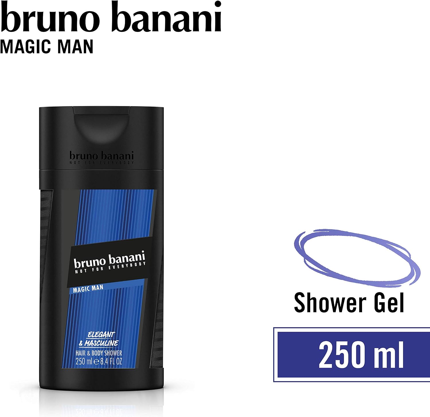 bruno banani Magic Man Shower Gel 250 ml, 250 ml (Pack of 1) - Image 3
