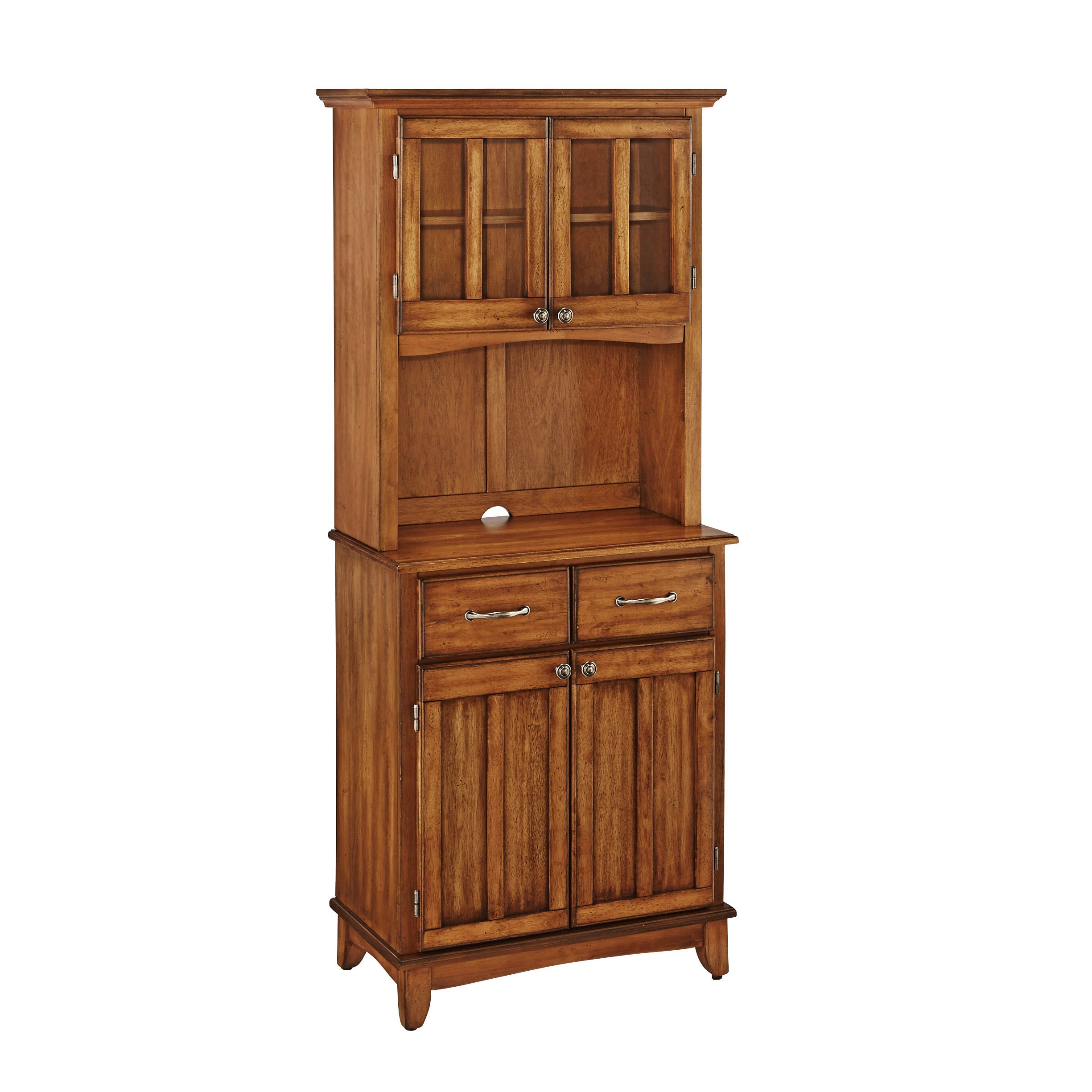 Photo 1 of *MISSING PARTS***PARTS FOR THE TOP PIECES ONLY**homestyles Buffet Of Buffets Brown Buffet with Hutch