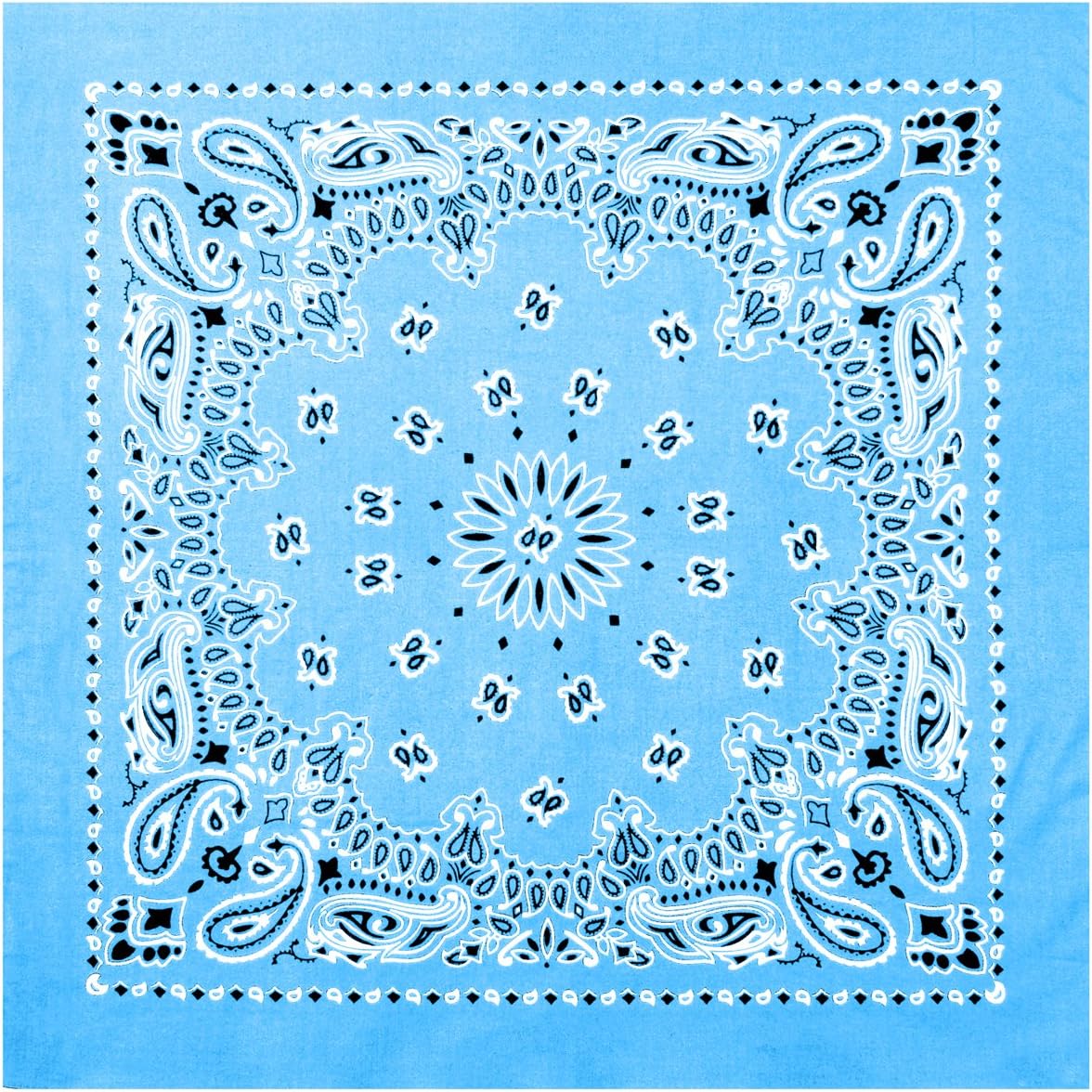 Rothco Trainmen Paisley Bandana – Extra-Large 27” X 27", Black: Clothing