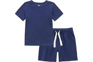 Owlivia 100% Organic Cotton Baby Short Sleeve Pajama Sets, Toddler Boy Girl 2-Piece Sleepwear