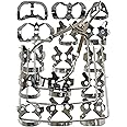 New Premium Dental Rubber Dam Clamps Set |Rubber Dam Kit Starter with Frame |Rubber Dam Punch Plier |Rubber Dam Clamps Forceps | Rubber Dam Clamps Dental Instruments (19 Piece Set)