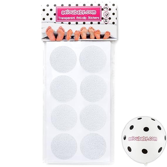 32 Transparent Anti Rutsch Sticker Badewanne Dusche, Nicht scheuernden texturierten Aufklebern für einen besseren Griff, Disk