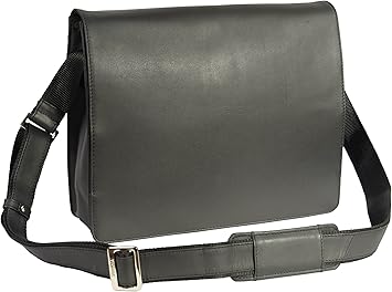 mens leather satchel black