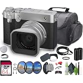 FUJIFILM GFX100RF Mirrorless Camera with 35mm f/4 Lens (Silver) Bundle | For Photography, Video &amp; Content Creation | 102MP, Large Format Sensor, 4K30p, Built-In ND Filter