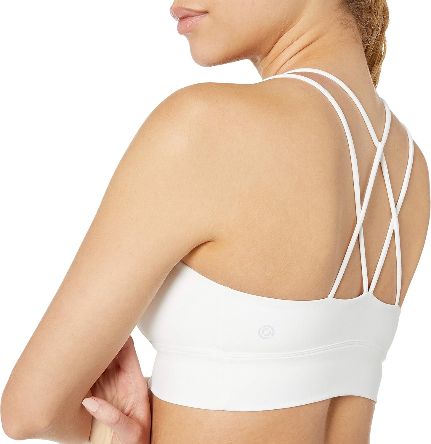  Brand - Core 10 Women's Spectrum Strappy Longline Plunge Yoga Bralette Sports Bra: Clothing