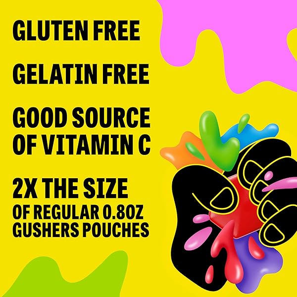 GUSHERS FRUIT FLAVORED SNACKS, KING SIZE POUCHES, TROPICAL FLAVOR, 10 CT, 19 OZ