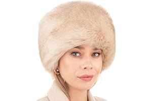 Futrzane Siberian Cossack Hat - Russian Fur Hats for Women - Fluffy Winter Hat