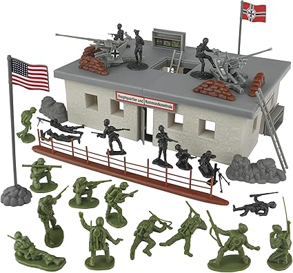36pc Plastic Army Men German Bunker 