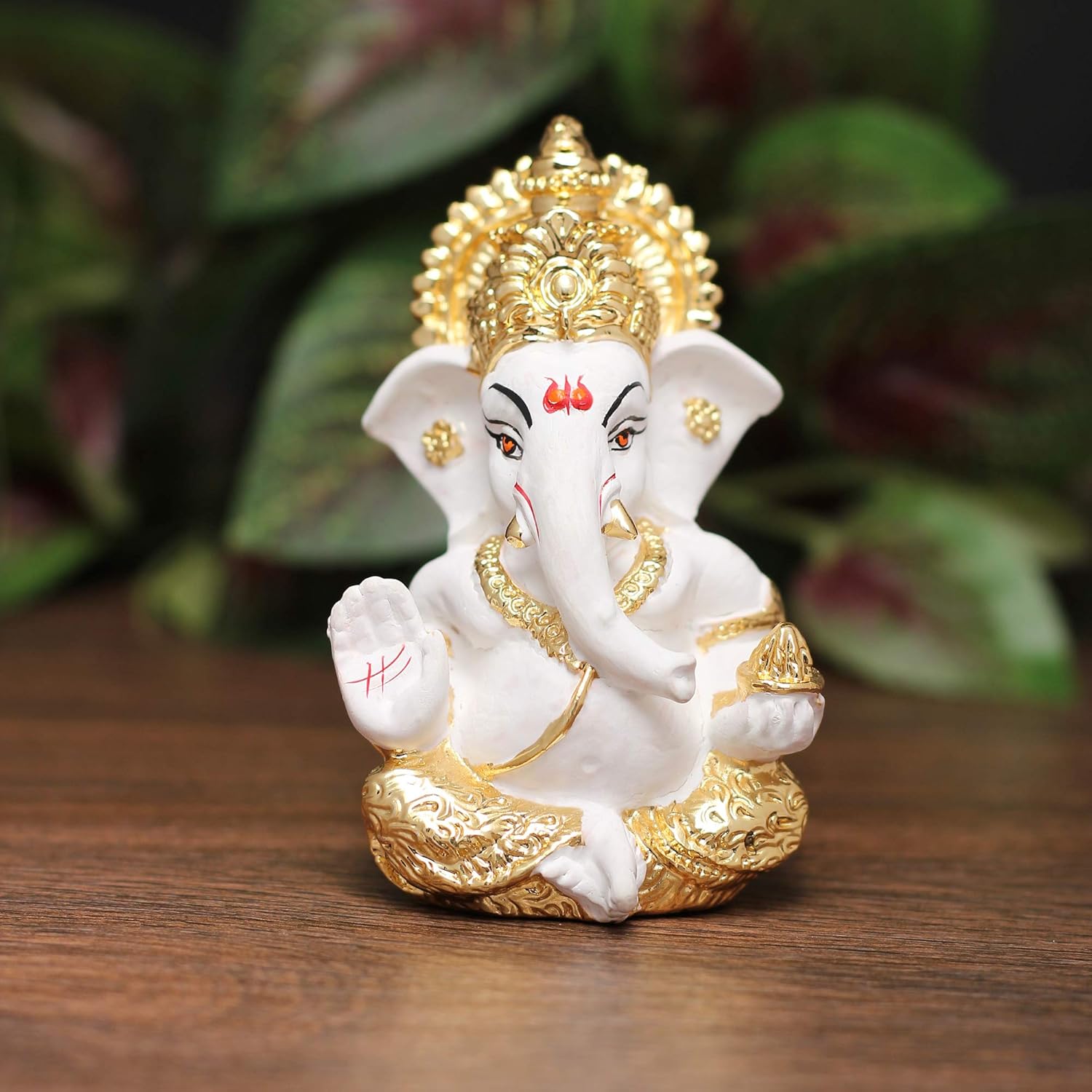 Buy Urban Kendra Lord Ganesha Idol for Car Dashboard, Terracotta Gold