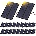 Kanayu 20 Pcs Small Solar Panels Bulk 5v 160ma Mini Polycrystalline Solar Cells DIY System Kits Epoxy Solars Panel Module Photovoltaic Cells Charger 100 x 60 mm for Light Phone Charger Flashlight