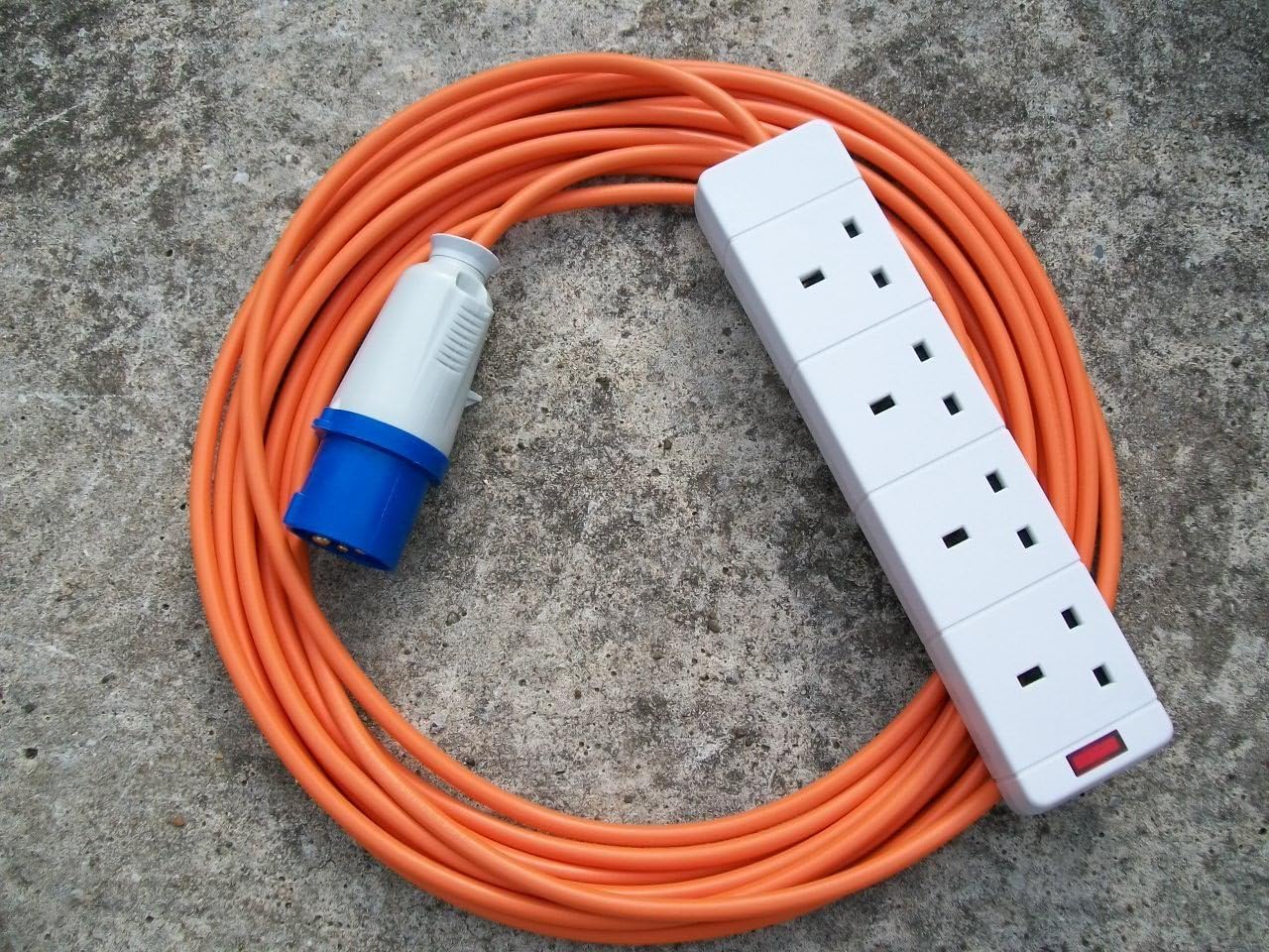 thumbnail image 2 of Streetwize 25 Metre Orange Caravan & Camping Electric Hook-Up Extension Mains Lead (230V) - SWTT48 2 of 4