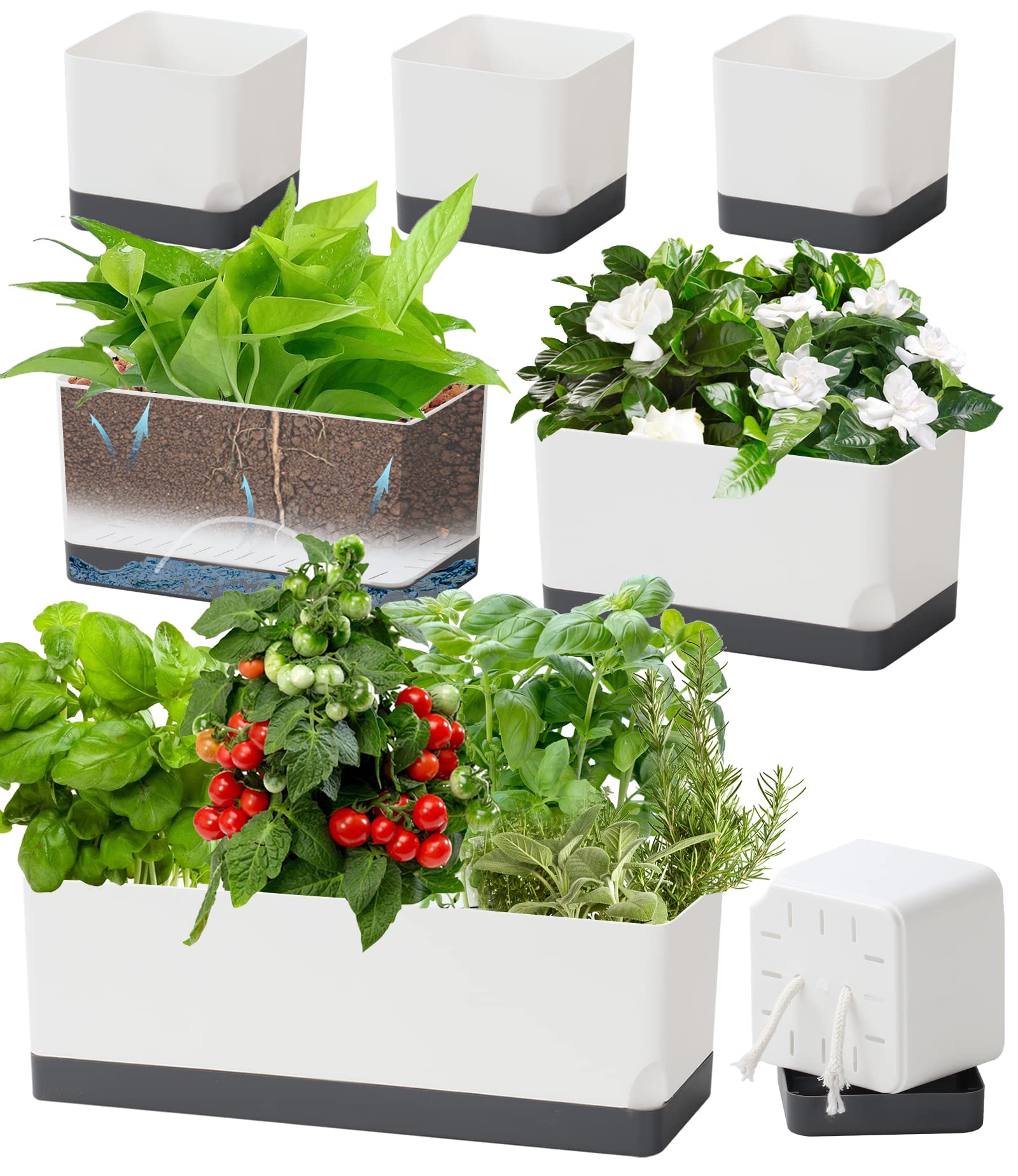 Mua vugosson self watering planters pots for indoor plants 7 pack 4 8