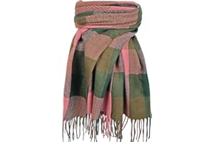 woogwin Winter Scarf for Women Cashmere Feel Plaid Warm Long Blanket Scarves Big Grid Pashmina Shawls and Wraps