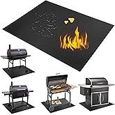 Nodaaiie 48 x 36 Inch Grill Mats for Outdoor Grill, Double-Sided Fireproof & Waterproof Deck Protector Mat, Easy Clean Fireplace Mat for Patio, Grass, Fire Pit