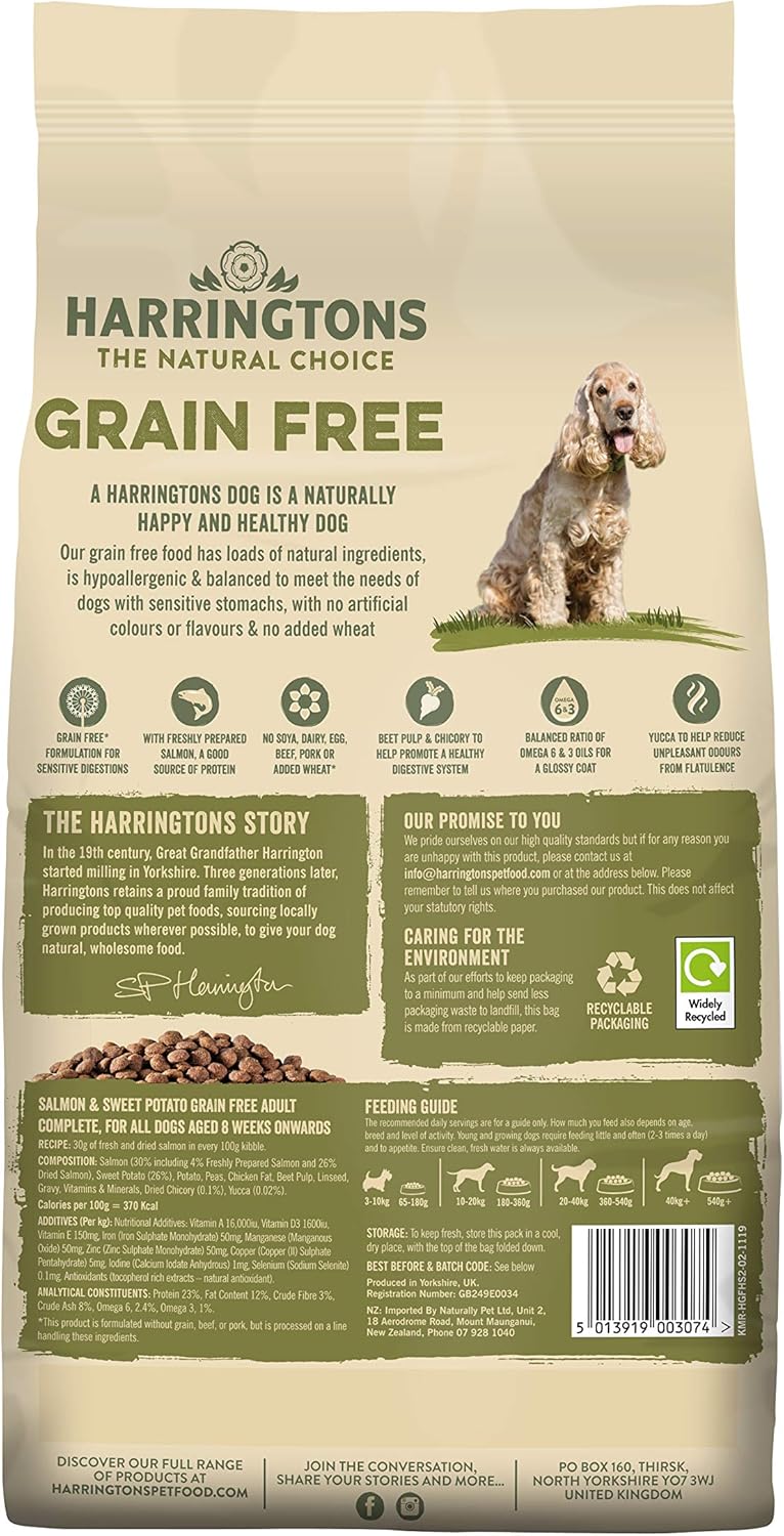 Harringtons Complete Grain Free Hypoallergenic Salmon & Sweet Potato