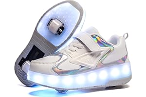 HHSTS Kids Shoes - New Upgraded with Wheels LED Light Color Shoes Shiny Roller Skates Skate Shoes Simple Kids Gifts Boys Girls The Best Gift for Party Birthday Christmas Day