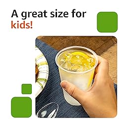 Amazon Basics Small Disposable Clear Plastic