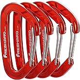 FresKaro 15kN-3372lbs Heavy Duty Wiregate Carabiners, Reliable Time-Tested Stainless Steel Spring Gate, for Camping, Hiking, Hammocks, Backpacking, Dog Leash etc., 3.15inch