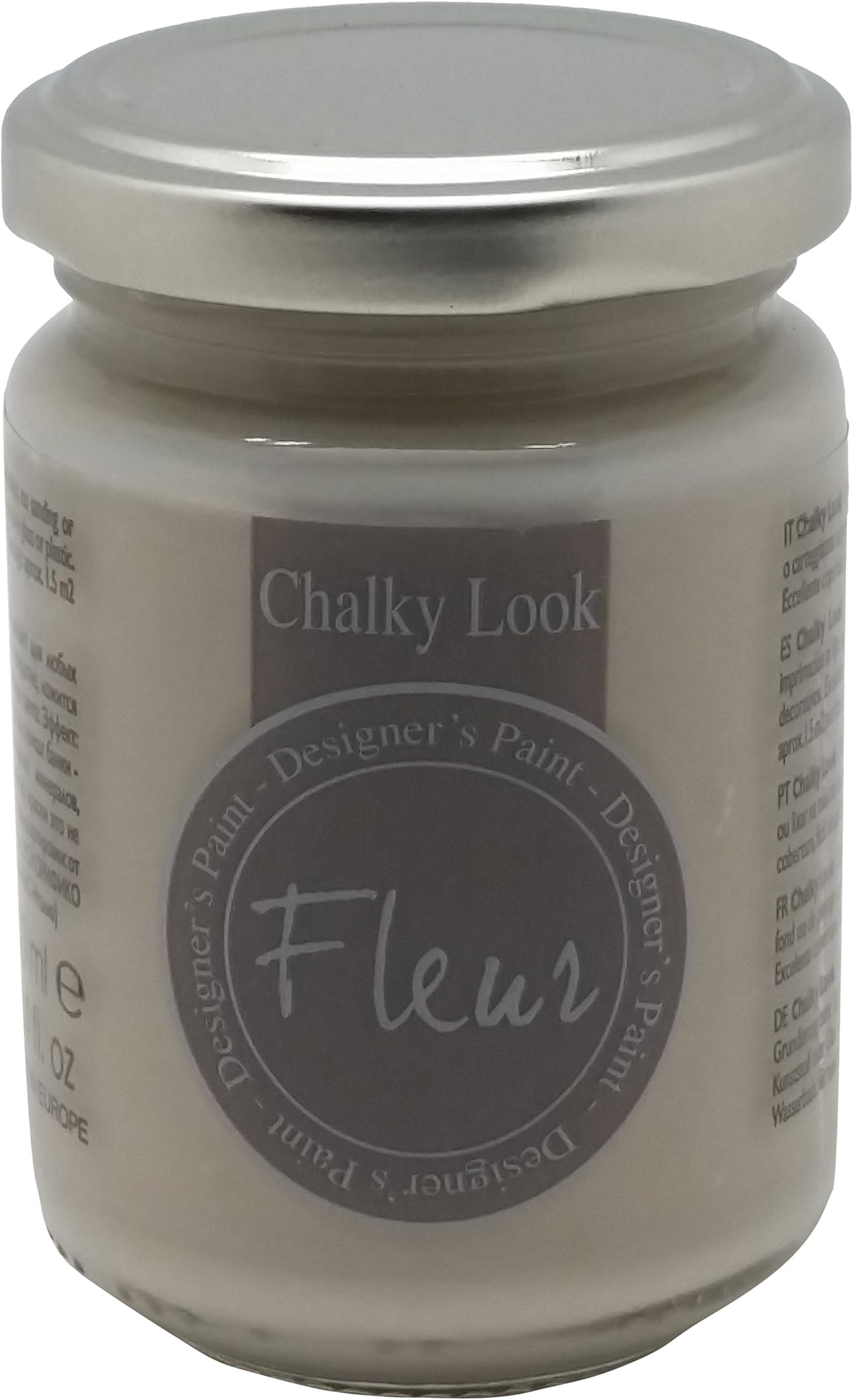 Fleur Paint 12054 Mineral Paint Water Based, 130 mL Colour Dove Grey