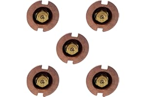 Poolzilla (5 Pack) Brass Pop-Up Flush Head Sprinkler with Half Pattern Spray Nozzle - Compatible with Flush Heads from Orbit, Champion and Other Major Brands - 1-½’’ Inch Pop-Up Height