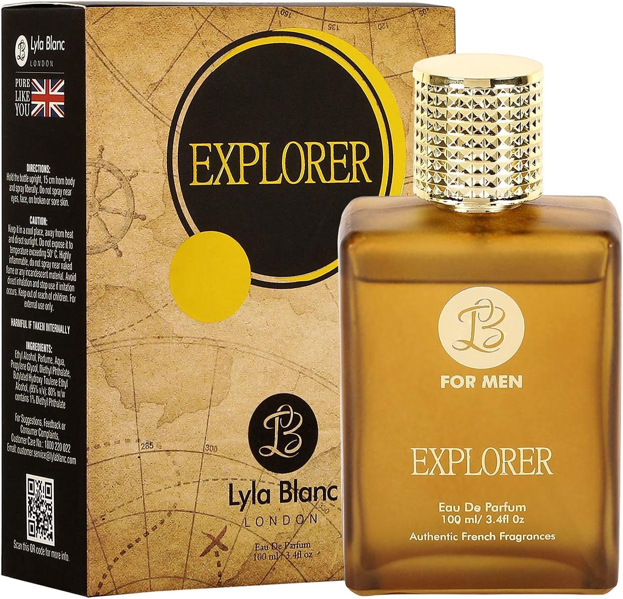 Lyla Blanc EXPLORER Perfume Spray for Men- 100ml
